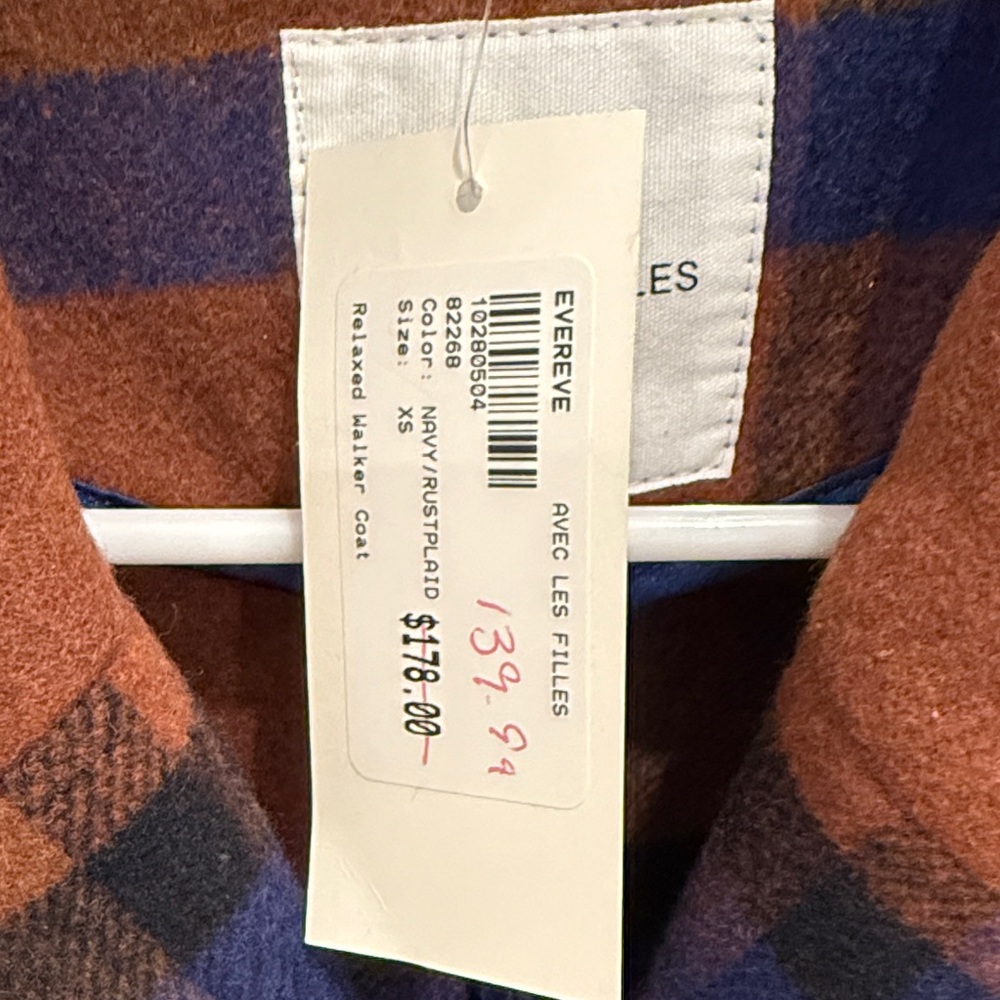 Avec Les Filles Multicolor Plaid Trench Coat - Picture 4 of 5